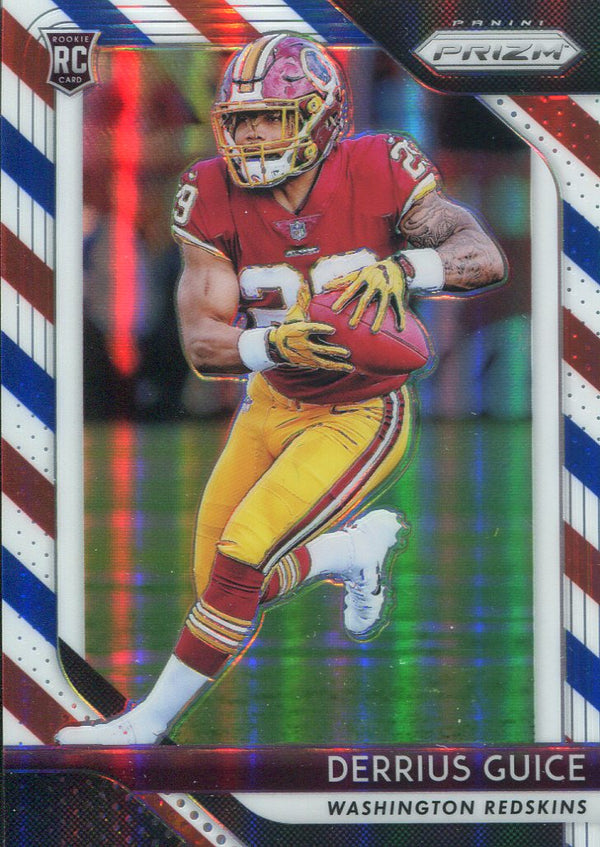 Derrius Guice 2018 Panini Prizm Red White Blue Rookie Card