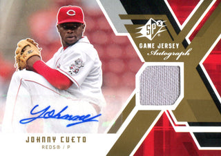 Johnny Cueto Autographed 2009 Upper Deck SPx Jersey Card