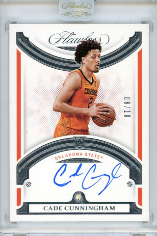 Cade Cunningham Autographed 2021 Panini Flawless Collegiate Diamond Rookie Encased Card