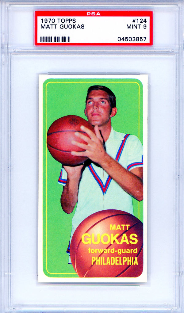 Matt Guokas 1970 Topps Card #124 (PSA Mint 9)