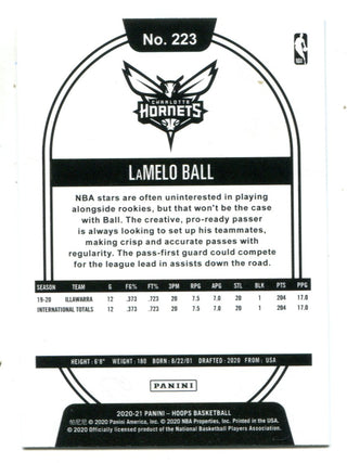 LaMelo Ball 2020-21 Panini NBA Hoops #223 RC