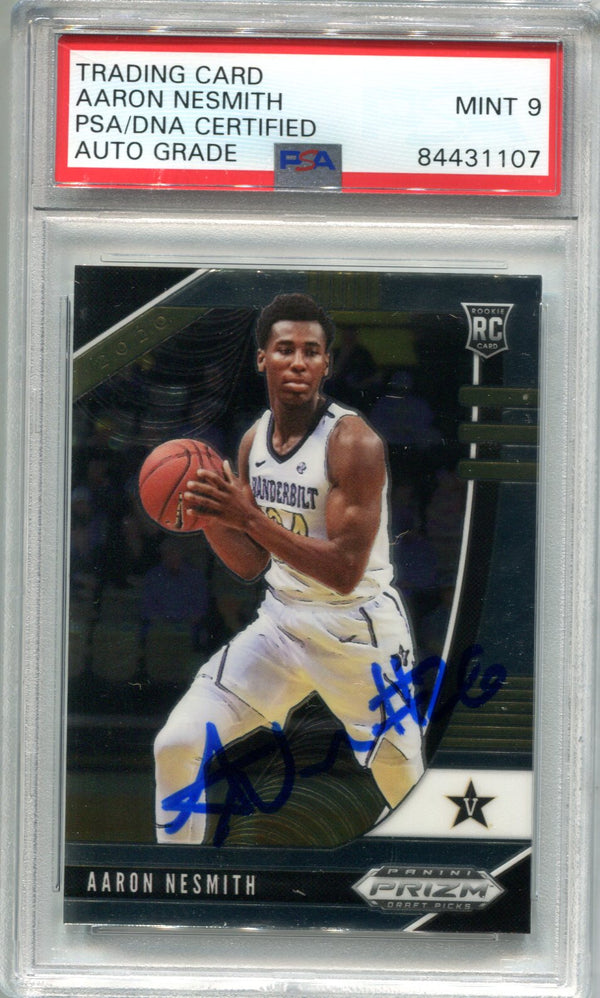 Aaron Nesmith 2020-21 Prizm Draft Picks #15 PSA Auto Mint 9 RC