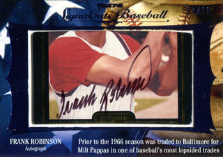 Frank Robinson & Milt Pappas Autographed Tristar Signacuts Baseball Card