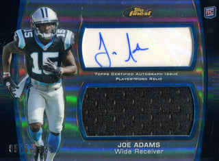 Joe Adams Autographed 2012 Topps Finest Rookie Jersey Card