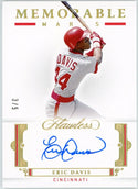 Eric Davis Autographed 2021 Panini Flawless Memorable Marks Card #MM-ED