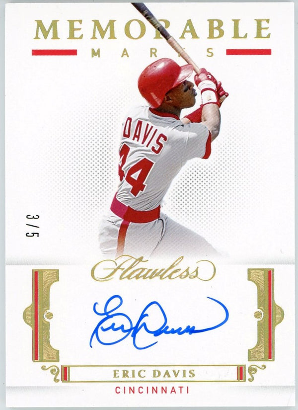 Eric Davis Autographed 2021 Panini Flawless Memorable Marks Card #MM-ED