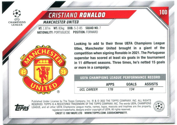 Cristiano Ronaldo 2022 Topps Uefa Champions League