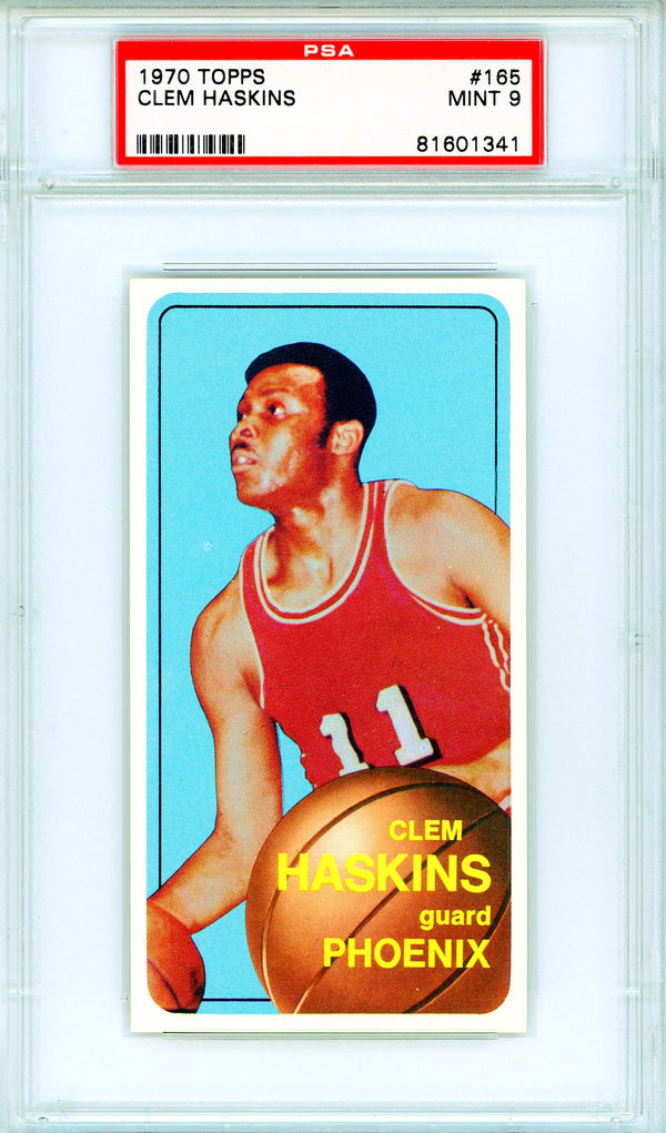 Clem Haskins 1970 Topps Card #165 (PSA Mint 9)