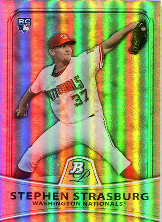 Stephen Strasburg Unsigned 2010 Bowman Platinum Rookie Card