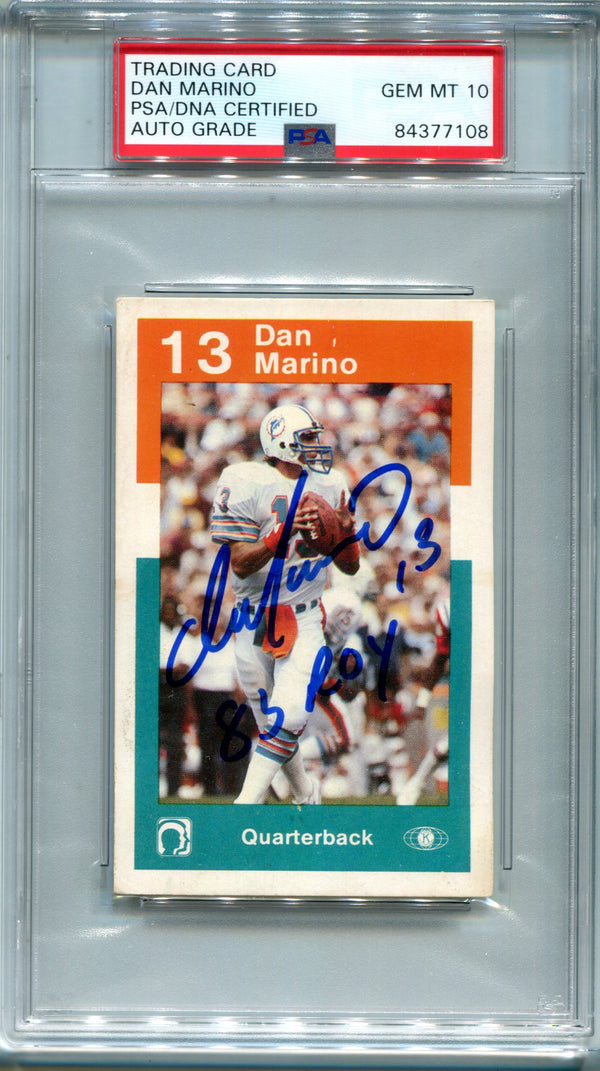 Dan Marino 1984 Topps "85 ROY" PSA Auto GEM MT 10 Card