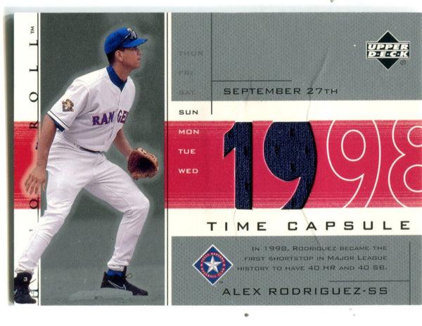 Alex Rodriguez 2002 Upper Deck Time Capsule #TCAR2 Jersey Card