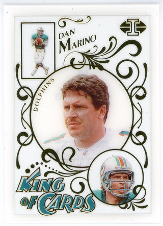 Dan Marino 2021 Panini Illusions King Of Cards Card #KC-18