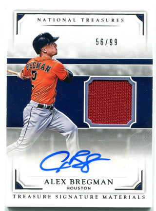 Alex Bregman Panini National Treasures Patch Auto 56/99 2017