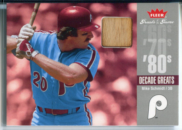 Mike Schmidt 2006 Fleer Greats of the Game Game Used Bat Card