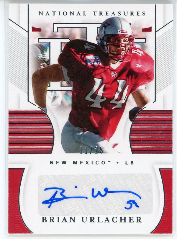 Brian Urlacher Autographed 2021 Panini National Treasures Collegiate Card