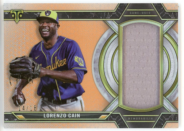 Lorenzo Cain 2021Topps Triple Threads Rookie Jersey Card #SJR-LC