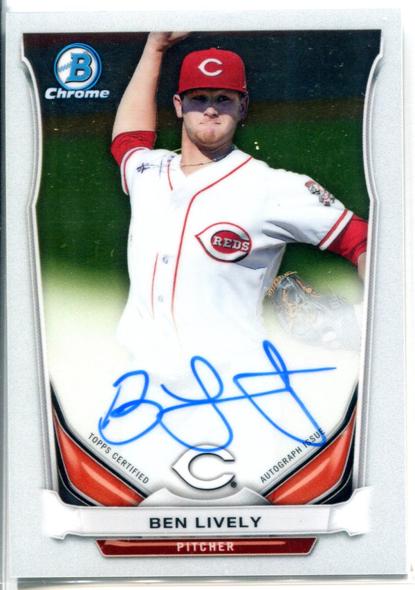 Ben Lively Autographed Bowman Chrome Card