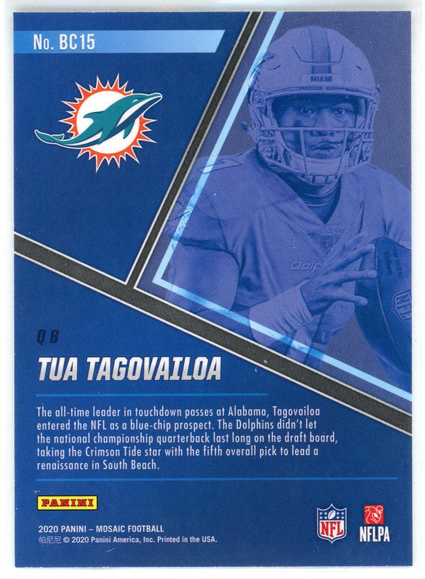 Tua Tagovailoa 2020 Panini Mosaic Blue Chips Rookie Card #BC15