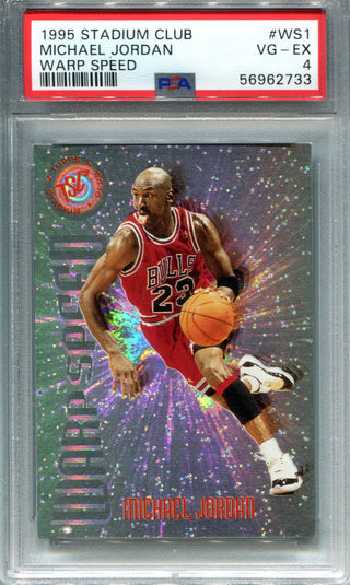 Michael Jordan 1995 Stadium Club #WS1 Warp Speed PSA VG-EX 4 Card