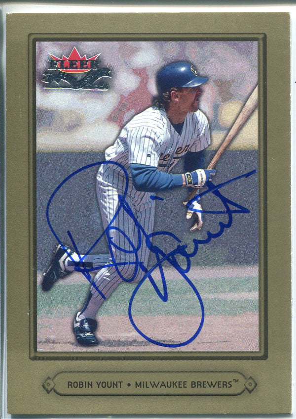 Robin Yount Autographed 2002 Fleer Fall Classic Card #63