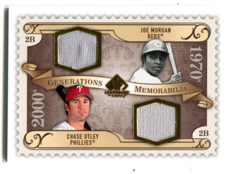 Joe Morgan/Chase Utley 2009 Upper Deck SP Legendary Cuts #GMMU Jersey Card