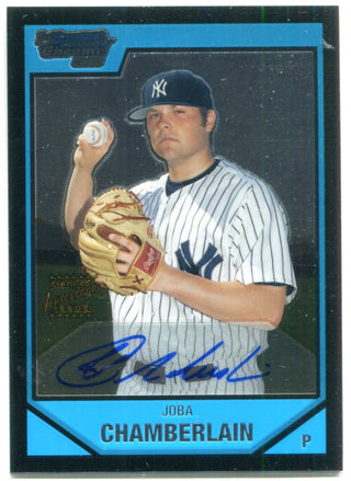 Joba Chamberlain Autographed Bowman Chrome Card