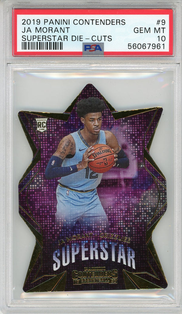 Ja Morant 2019 Panini Contenders Superstar Die-Cuts Rookie Card #9 (PSA)