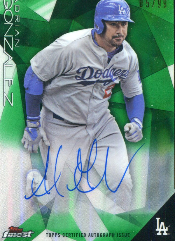 Adrian Gonzalez Autographed Topps Card #5/99