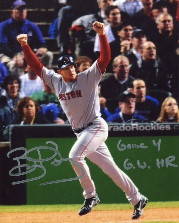 Bobby Kielty Autographed "Game 4 GW HR" 8x10 Photo