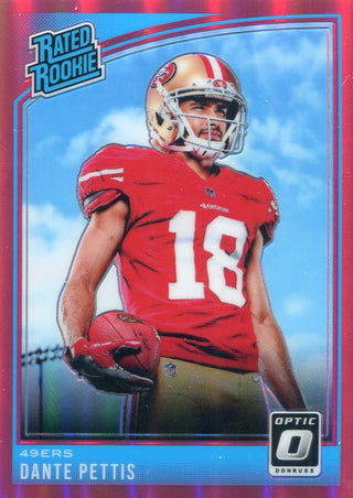 Dante Pettis 2018 Donruss Optic Pink Prizm Rated Rookie Card