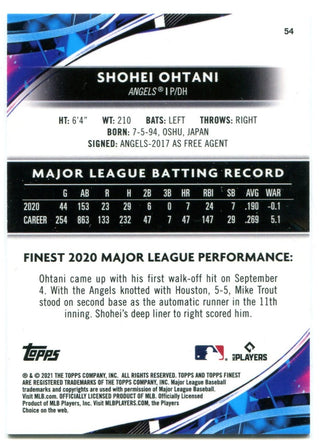 Shohei Ohtani Topps Finest 2021