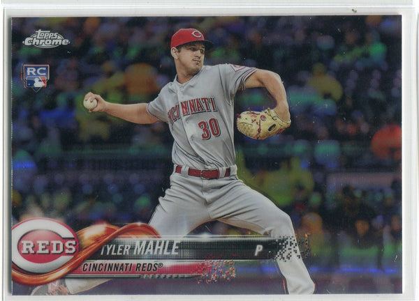 Tyler Mahle 2018 Topps Chrome Refractor Rookie Card