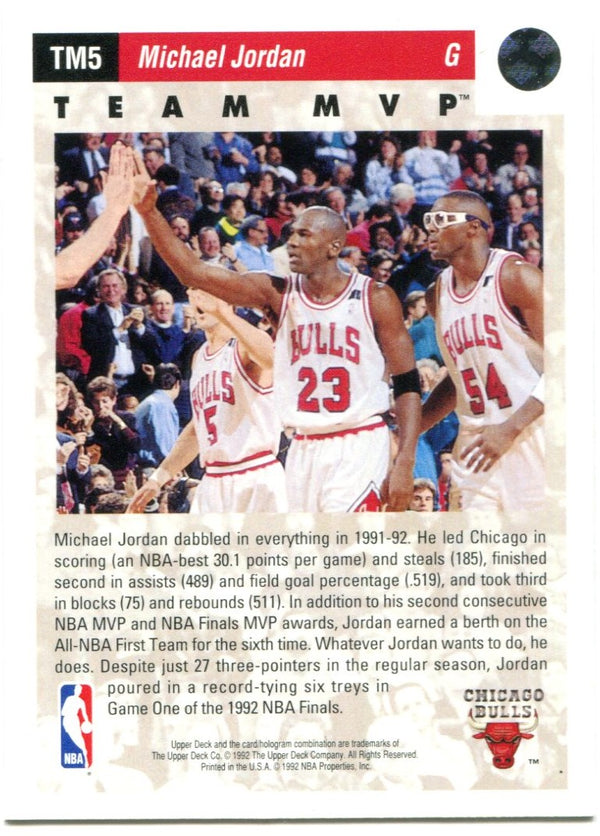 Michael Jordan Upper Deck 1992 Team MVP