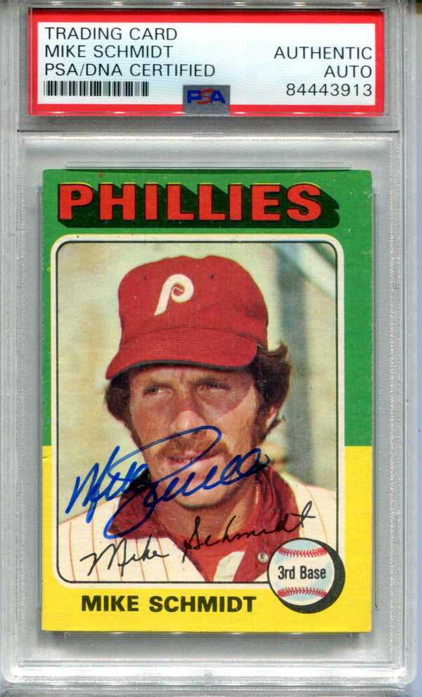 Mike Schmidt Autographed 1975 Topps PSA AUTO Authentic Card