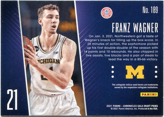 Franz Wagner Panini Chronicles Gala Draft Picks Rookie Card