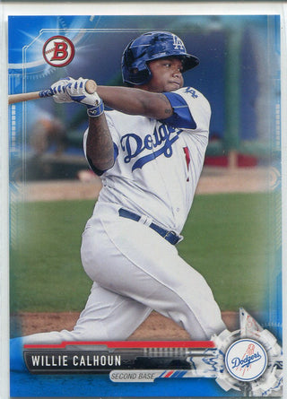 Willie Calhoun 2017 Bowman Prospects Blue Parallel Rookie Card 14/150