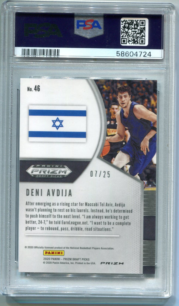 Deni Avdija 2020 Panini Prizm Draft Picks Mojo #46 PSA GEM MT 10 Card /25