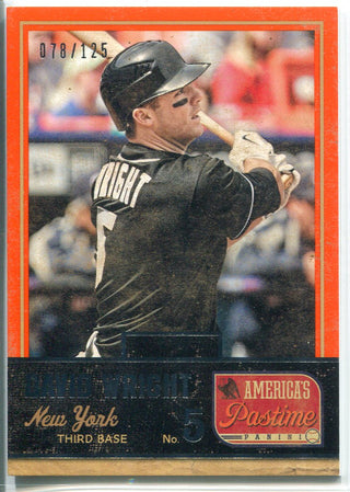 David Wright 2013 Panini America's Pastime Card 78/125