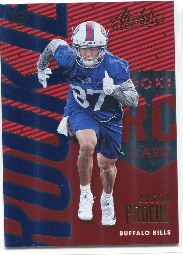 Austin Proehl 2018 Panini Absolute Football Rookie Card