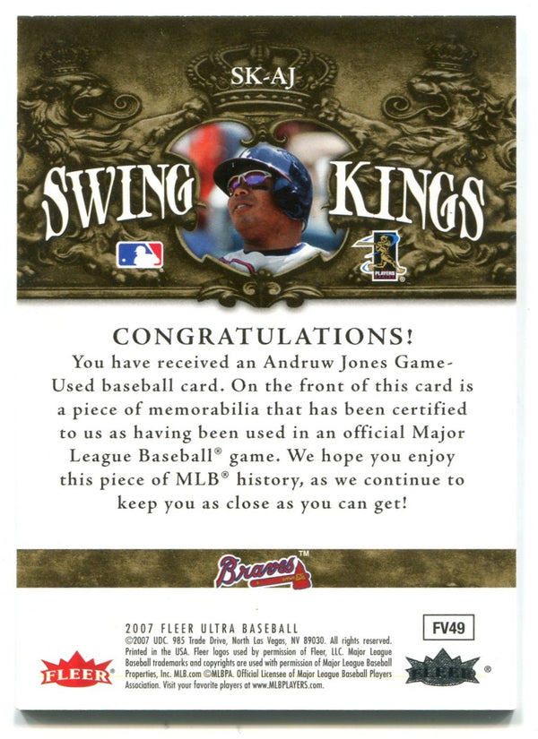 Andruw Jones Fleer Ultra Swing Kings 2007 Jersey Card