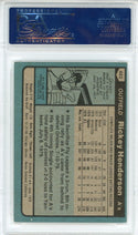 Rickey Henderson Autographed 1980 Topps Rookie Card #482 (PSA)