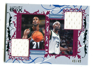 Kevin Garnett/Mike James 2006-07 Topps Luxary Jersey Card #CDRGJ /49