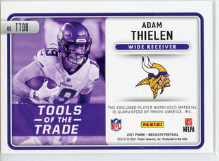 Adam Thielen 2021 Panini Absolute Tools of the Trade Jersey Card #TT08