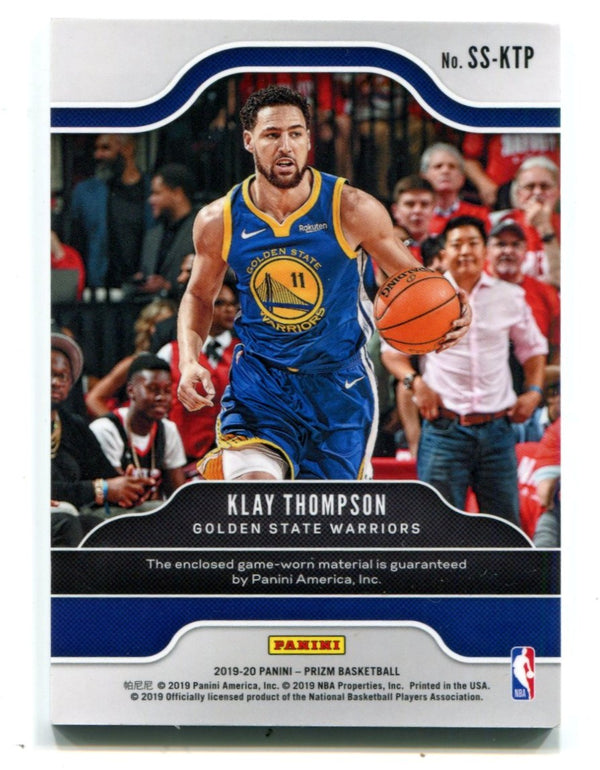 Klay Thompson 2019 Panini Prizm Sensational Jersey Swatch #SSKTP