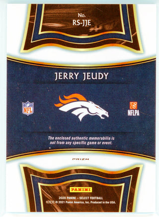 Jerry Jeudy 2020 Panini Select Red Prizm Rookie Patch Card #RS-JJE