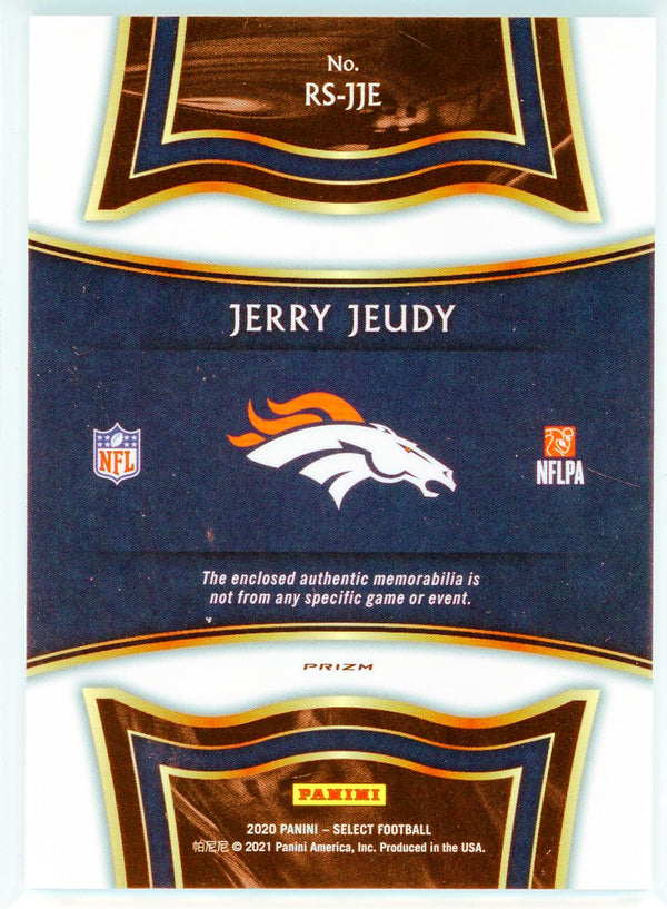 Jerry Jeudy 2020 Panini Select Red Prizm Rookie Patch Card #RS-JJE