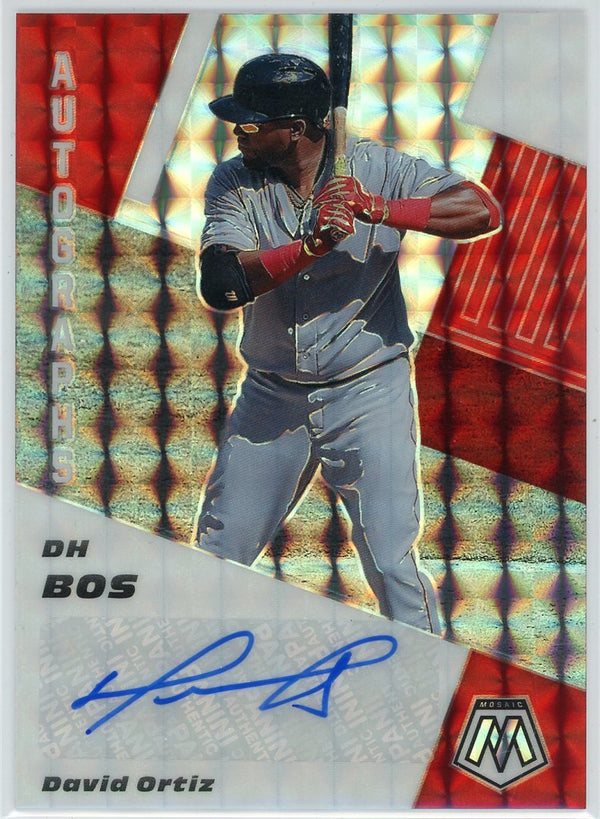 David Ortiz Autographed 2021 Panini Mosaic Card #AM-DO