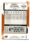 Russell Westbrook 2008-09 Upper Deck Rookie MVP #204 Card