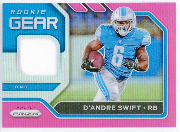 D'Andre Swift 2020 Panini Prizm Rookie Gear Pink Prizm Card #18