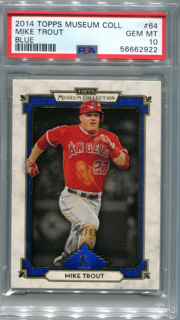 Mike Trout 2014 Topps Museum Collection #64 PSA Gem MT 10 Card /99